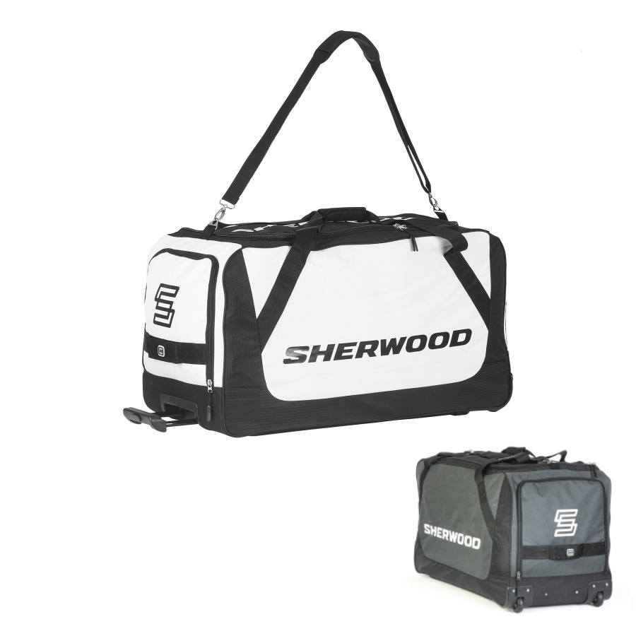 HOKEJOVÁ TAŠKA SHERWOOD WHEEL BAG 7000 NA KOLIESKACH BLACK-WHITE / L SENIOR